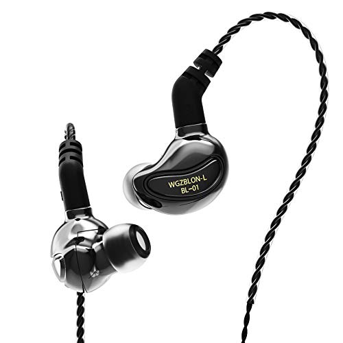 Yinyoo BLON BL01 In-Ear-Monitore, 10 mm Biology Fiber Diaphragm Driver In-Ear-Kopfhörer. Zinklegierung spiegelpolierter HiFi-In-Ear-Kopfhörer (kein Mikrofon, Pistole) von HiHiHear