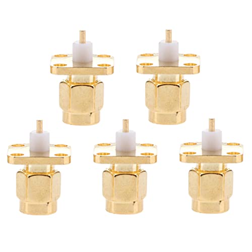 H HILABEE 5X HF Koaxial SMA Flansch Einbaustecker Mit 4 Löchern H HILABEE 5X HF Koaxial SMA Flansch Einbaustecker Mit 4 Löchern von H HILABEE