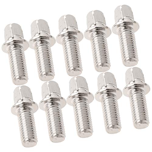 H HILABEE Durable 10Pcs Metal Drum Set Pedal Beater Schrauben Silber Für Schlagzeuger von H HILABEE