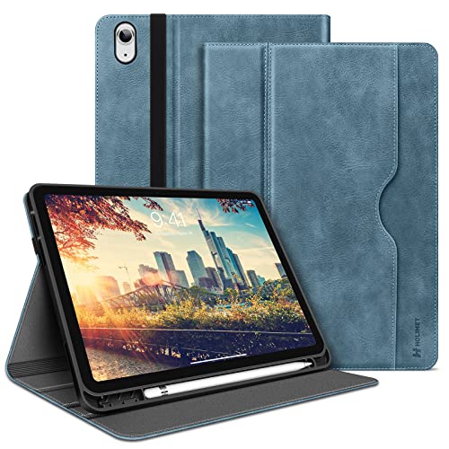 HOLIMET Hülle für iPad 11 Generation 11 Zoll 2025 (A16) mit Stifthalter, iPad 10 Generation 2022 10.9 Zoll PU Leder Case TPU Rückseite Abdeckung, Schutzhülle Stoßfest, Auto Schlafen/Wachen - Blau von H HOLIMET