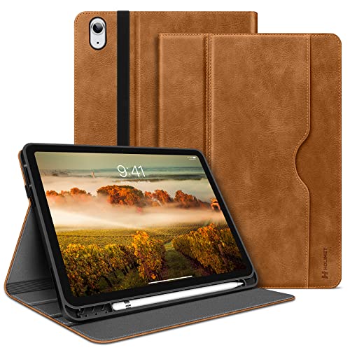 HOLIMET iPad 10 Generation Hülle 2022 mit Stifthalter, iPad 10 Gen 2022 PU Leder Case TPU Rückseite Abdeckung, Schutzhülle Stoßfest, Auto Schlafen/Wachen für 10.9 Zoll iPad 10 Generation - Braun von H HOLIMET