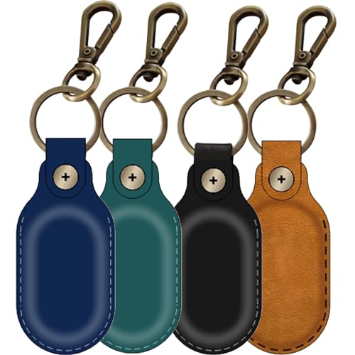 Cattlehide Schutzhülle für Samsung Galaxy SmartTag 2, Braun, Schwarz, Grün, Blau von H Huaberich