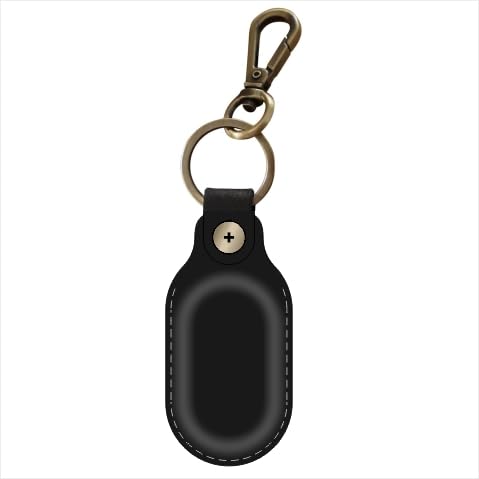 Leder-Schutzhülle für Galaxy SmartTag2, tragbar, handgefertigt, echtes Leder, Smart Tag2 mit Schlüsselanhänger, vollständige Abdeckung, Smart Tag2, Schutzhülle, kompatibel mit SmartTag 2023 (Schwarz) Leder-Schutzhülle für Galaxy SmartTag2, tragbar, handgefertigt, echtes Leder, Smart Tag2 mit Schlüsselanhänger, vollständige Abdeckung, Smart Tag2, Schutzhülle, kompatibel mit SmartTag 2023 (Schwarz) von H Huaberich