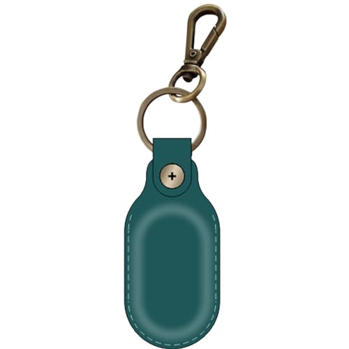 Leder-Schutzhülle für Galaxy SmartTag2, tragbar, handgefertigt, echtes Leder, Smart Tag2 mit Schlüsselanhänger, vollständige Abdeckung, Smart Tag2, Schutzhülle, kompatibel mit SmartTag 2023 (Grün) Leder-Schutzhülle für Galaxy SmartTag2, tragbar, handgefertigt, echtes Leder, Smart Tag2 mit Schlüsselanhänger, vollständige Abdeckung, Smart Tag2, Schutzhülle, kompatibel mit SmartTag 2023 (Grün) von H Huaberich