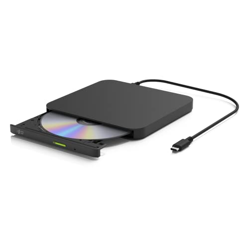 Hitachi LG GP96Y Externer CD DVD Laufwerk USB C, Brenner Laufwerk für Android, Portable Player Brenner Kompatibel mit PC (Windows, Mac, Fire) von H L Data Storage