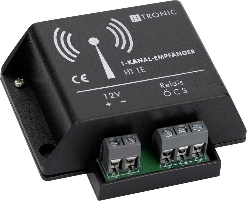H-Tronic 1-Kanal-Empfänger HT1E 1618260 Funkfrequenz 868,35 MHz Schaltleistung 230V/5A oder 24VDC/5 A (1618260) von H-Tronic
