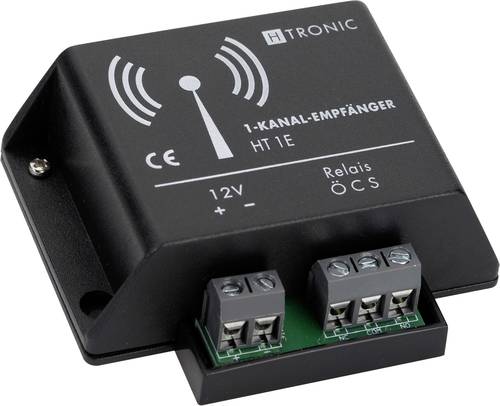 H-Tronic HT1E Funkempfänger 1-Kanal Frequenz 868.35MHz 12 V/DC von H-Tronic