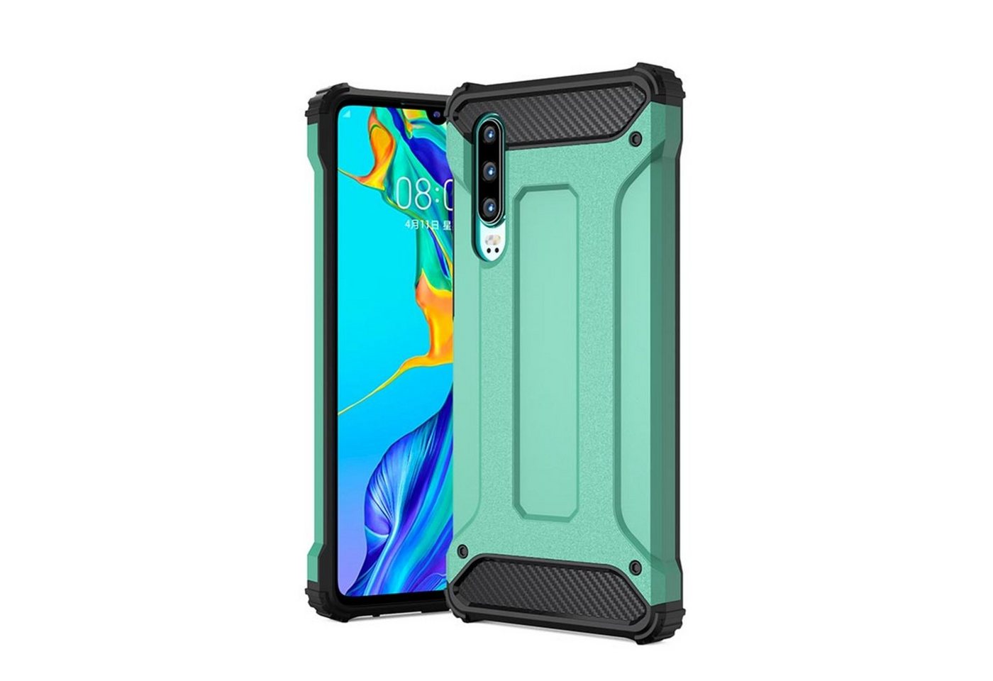 H-basics Handyhülle Huawei P30 - Schutzhülle Armor Hülle Outdoor Hülle 15,2 cm (6 Zoll) von H-basics