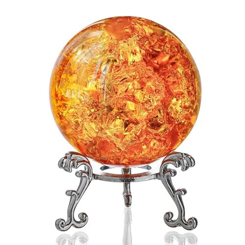 60mm Bernstein Eis gebrochene Kugel Kristallkugel Fengshui Briefbeschwerer Glaskugel für Zuhause Aquarium Zubehör Steingarten Dekor 60mm Bernstein Eis gebrochene Kugel Kristallkugel Fengshui Briefbeschwerer Glaskugel für Zuhause Aquarium Zubehör Steingarten Dekor von H&D Hyaline&Dora
