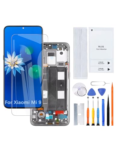 H&LYCYJ Display Bildschirm für Xiaomi Mi 9 TFT M1902F1G LCD Bildschirm Ersatz Assembly kit（Schwarz mit Rahmen,Ohne Fingerabdrücke） von H&LYCYJ