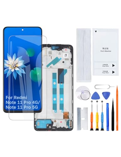 H&LYCYJ Display Bildschirm für Xiaomi Redmi Note 11 Pro 4G/Note 11 Pro 5G TFT 2201116TG 2201116TI LCD Bildschirm Ersatz Assembly kit mit Rahmen H&LYCYJ Display Bildschirm für Xiaomi Redmi Note 11 Pro 4G/Note 11 Pro 5G TFT 2201116TG 2201116TI LCD Bildschirm Ersatz Assembly kit mit Rahmen von H&LYCYJ