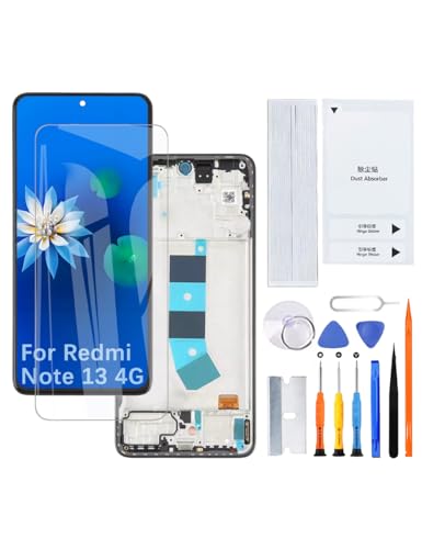 H&LYCYJ Display Bildschirm für Xiaomi Redmi Note 13 4G TFT 23129RAA4G 23124RA7EO LCD Bildschirm Ersatz Assembly kit（Schwarz mit Rahmen,Ohne Fingerabdrücke） von H&LYCYJ