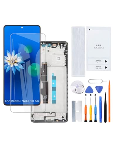 H&LYCYJ Display Bildschirm für Xiaomi Redmi Note 13 5G TFT 2312DRAABG 2312DRAABI LCD Bildschirm Ersatz Assembly kit（Schwarz mit Rahmen） von H&LYCYJ