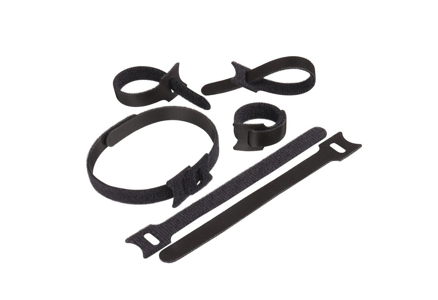 H&S Kabelbinder Kabelbinder Set mit 50 Stück - Klettverschluss Befestigung (50-St) Klettband Kabelbinder Set - 50 Stück von H&S