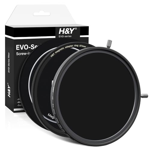 H&Y Variabler ND-Filter, 67 mm, Objektivfilter, variabler ND3-1000 Graufilter, VND-Filter und CPL-Filter, Schraub- und Magnetlinsenfilter, 2-in-1 mit magnetischem Adapterring, EVO-Serie H&Y Variabler ND-Filter, 67 mm, Objektivfilter, variabler ND3-1000 Graufilter, VND-Filter und CPL-Filter, Schraub- und Magnetlinsenfilter, 2-in-1 mit magnetischem Adapterring, EVO-Serie von H&Y