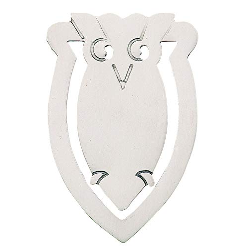 versilbertes Lesezeichen Motiv Eule Länge 5.5 cm Breite 3.5 cm von H.Bauer jun.