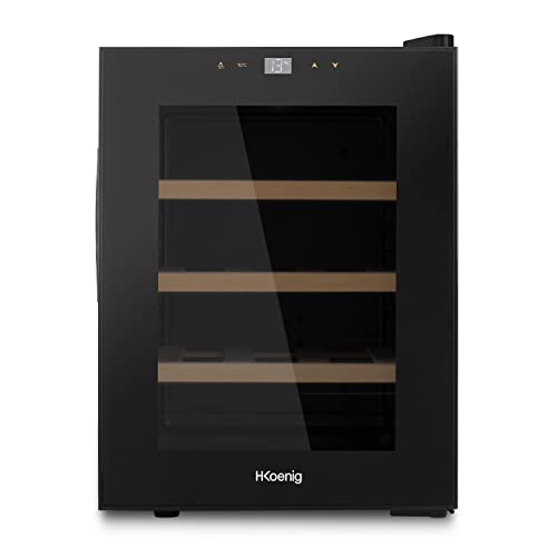 H.Koenig AGE12 12 Flaschen, 31 L, Einstellbare Temperatur von 11°C bis 18°C, Touchscreen-Bedienfeld, Niedriger Geräuschpegel, Schwarz H.Koenig AGE12 12 Flaschen, 31 L, Einstellbare Temperatur von 11°C bis 18°C, Touchscreen-Bedienfeld, Niedriger Geräuschpegel, Schwarz von H.Koenig