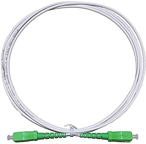 H-Glasfaserkabel für Router-kompatibel, 99% kompatibel mit Movistar Jazztel Vodafone Orange Amena Masmovil SC/APC auf SC/APC Singlemode Simplex 9/125 (weiß-10M) von H