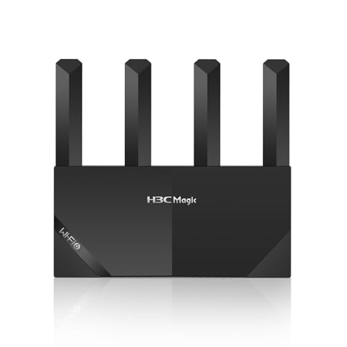 H3C Magic NX15 WLAN Router Wireless WiFi 6 Router, 300 Mbit/s 2,4GHz, 1200Mbit/s 5GHz, 1 × Gigabit WAN Port, 3 × Gigabit LAN Ports von H3C Magic