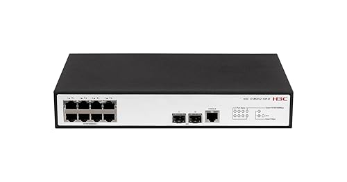H3C S1850V2-10P-EI L2 Ethernet-Switch mit 8 x 10/100/1000Base-T Ports und 2 x 1000Base-X SFP-Anschlüssen, (AC) von H3C