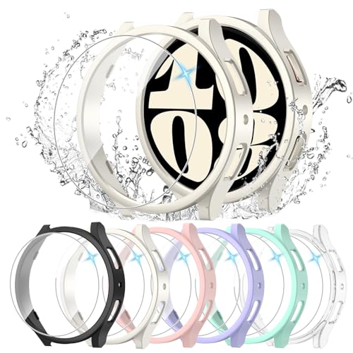 HAANILKYI [6+6 Stück Displayschutzfolie für Samsung Galaxy Watch 6 44mm, wasserdichte Schutzhülle mit gehärtete Displayschutzfolie für Galaxy Watch 6 HAANILKYI [6+6 Stück Displayschutzfolie für Samsung Galaxy Watch 6 44mm, wasserdichte Schutzhülle mit gehärtete Displayschutzfolie für Galaxy Watch 6 von HAANILKYI