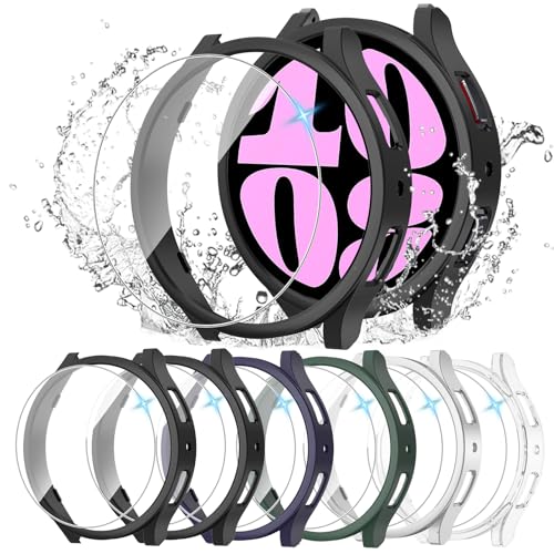 HAANILKYI [6+6 Stück Displayschutzfolie für Samsung Galaxy Watch 6 44mm, wasserdichte Schutzhülle mit gehärtete Displayschutzfolie für Galaxy Watch 6 HAANILKYI [6+6 Stück Displayschutzfolie für Samsung Galaxy Watch 6 44mm, wasserdichte Schutzhülle mit gehärtete Displayschutzfolie für Galaxy Watch 6 von HAANILKYI