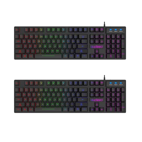 HAC24 2X RGB LED Gaming QWERTZ Tastatur Schwarz USB Keyboard Beleuchtet Deutsches Layout HAC24 2X RGB LED Gaming QWERTZ Tastatur Schwarz USB Keyboard Beleuchtet Deutsches Layout von HAC24
