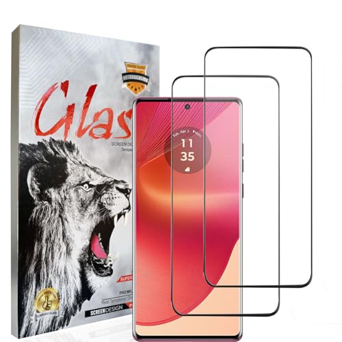 HACIEN Gehärtetes Glas für Motorola Edge 50 Fusion, Premium Gehärtetes Glas Handy voll Bildschirm Schutzfolie Gepanzerte Folie Transparent HD 9H Schutzfolie für Motorola Edge 50 Fusion 2 Pack von HACIEN