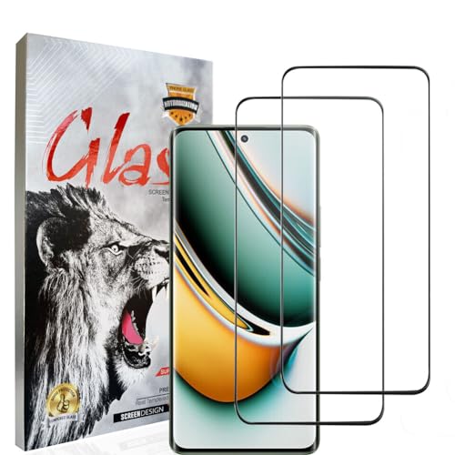 HACIEN Gehärtetes Glas für Realme 11 Pro+, Premium Gehärtetes Glas Handy voll Bildschirm Schutzfolie Gepanzerte Folie Transparent HD 9H Schutzfolie für Realme 11 Pro+ 2 Pack von HACIEN