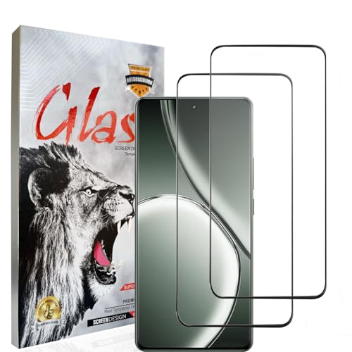 HACIEN Gehärtetes Glas für Realme GT 6T 5G, Premium Gehärtetes Glas Handy voll Bildschirm Schutzfolie Gepanzerte Folie Transparent HD 9H Schutzfolie für Realme GT 6T 5G 2 Pack von HACIEN