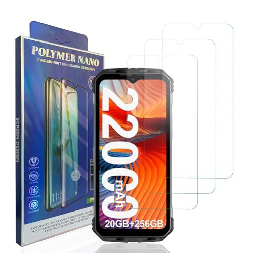 HACIEN Stücke Schutzfolie kompatibel für Doogee S100 Pro, Gehärtetem Glas Härtegrad 9H Schutzfolie, Blasenfrei,Panzerfolie, Glas Folie, Displayschutzfolie für Doogee S100 Pro [3 Stück] von HACIEN