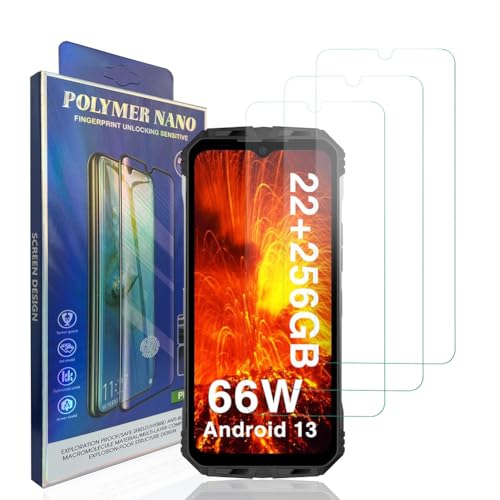HACIEN Stücke Schutzfolie kompatibel für Doogee S110, Gehärtetem Glas Härtegrad 9H Schutzfolie, Blasenfrei,Panzerfolie, Glas Folie, Displayschutzfolie für Doogee S110 [3 Stück] von HACIEN
