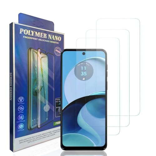 HACIEN Stücke Schutzfolie kompatibel für Motorola Moto G14, Gehärtetem Glas Härtegrad 9H Schutzfolie, Blasenfrei,Panzerfolie, Glas Folie, Displayschutzfolie für Motorola Moto G14 [3 Stück] von HACIEN