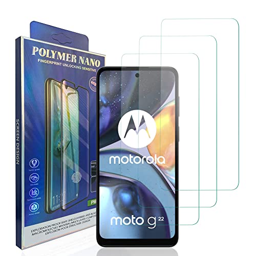 HACIEN Stücke Schutzfolie kompatibel für Motorola Moto G22, Gehärtetem Glas Härtegrad 9H Schutzfolie, Blasenfrei,Panzerfolie, Glas Folie, Displayschutzfolie für Motorola Moto G22 [3 Stück] von HACIEN