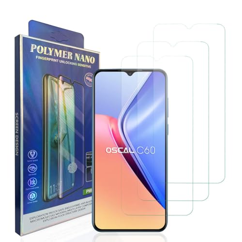 HACIEN Stücke Schutzfolie kompatibel für OSCAL C60 4G, Gehärtetem Glas Härtegrad 9H Schutzfolie, Blasenfrei,Panzerfolie, Glas Folie, Displayschutzfolie für OSCAL C60 4G [3 Stück] von HACIEN