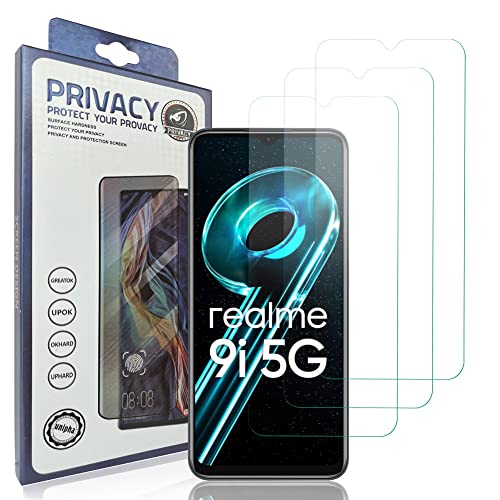 HACIEN Stücke Schutzfolie kompatibel für Realme 9i 5G, Gehärtetem Glas Härtegrad 9H Schutzfolie, Blasenfrei,Panzerfolie, Glas Folie, Displayschutzfolie für Realme 9i 5G [3 Stück] von HACIEN