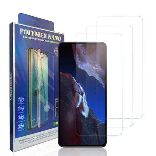 HACIEN Stücke Schutzfolie kompatibel für Xiaomi Poco F5 Pro, Gehärtetem Glas Härtegrad 9H Schutzfolie, Blasenfrei,Panzerfolie, Glas Folie, Displayschutzfolie für Xiaomi Poco F5 Pro [3 Stück] von HACIEN