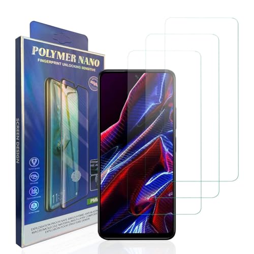HACIEN Stücke Schutzfolie kompatibel für Xiaomi Poco X5 5G, Gehärtetem Glas Härtegrad 9H Schutzfolie, Blasenfrei,Panzerfolie, Glas Folie, Displayschutzfolie für Xiaomi Poco X5 5G [3 Stück] von HACIEN