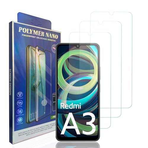 HACIEN Stücke Schutzfolie kompatibel für Xiaomi Redmi A3, Gehärtetem Glas Härtegrad 9H Schutzfolie, Blasenfrei,Panzerfolie, Glas Folie, Displayschutzfolie für Xiaomi Redmi A3 [3 Stück] von HACIEN