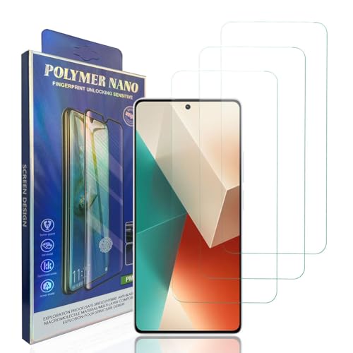 HACIEN Stücke Schutzfolie kompatibel für Xiaomi Redmi Note 13, Gehärtetem Glas Härtegrad 9H Schutzfolie, Blasenfrei,Panzerfolie, Glas Folie, Displayschutzfolie für Xiaomi Redmi Note 13 [3 Stück] von HACIEN