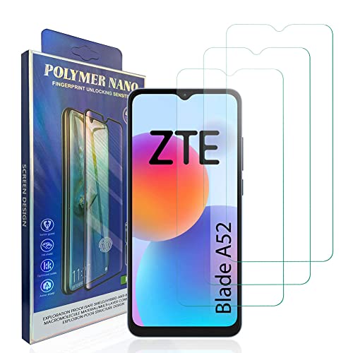 HACIEN Stücke Schutzfolie kompatibel für ZTE Blade A52, Gehärtetem Glas Härtegrad 9H Schutzfolie, Blasenfrei,Panzerfolie, Glas Folie, Displayschutzfolie für ZTE Blade A52 [3 Stück] von HACIEN