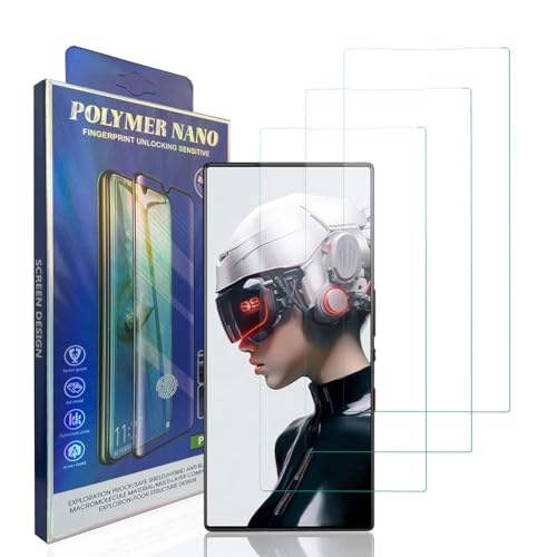 Stücke Schutzfolie kompatibel für ZTE Nubia Red Magic 9 Pro, Gehärtetem Glas Härtegrad 9H Schutzfolie, Blasenfrei,Panzerfolie, Glas Folie, Displayschutzfolie für ZTE Nubia Red Magic 9 Pro [3 Stück] von HACIEN