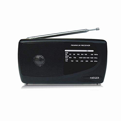 HAEGER Handy Multiband-Radio, tragbar, Am/FM/LW, mit Teleskopantenne, Kopfhöreranschluss von HAEGER