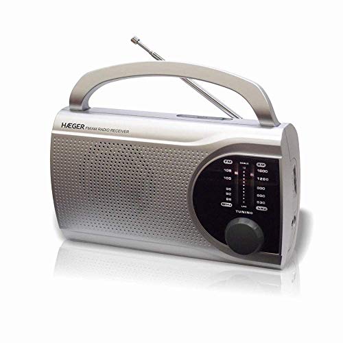 HAEGER Surround Am/FM tragbares Radio - AC/DC mit einziehbarem Tragegriff, Kopfhörereingang, Netzanschluss HAEGER Surround Am/FM tragbares Radio - AC/DC mit einziehbarem Tragegriff, Kopfhörereingang, Netzanschluss von HAEGER