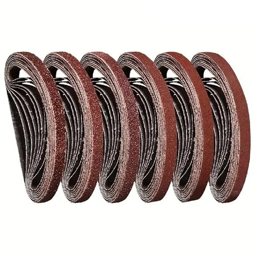 Stoffschleifbänder, Bandschleifpapier, 11-teilige Schleifbänder 3/8 x 13 Zoll, Körnung 60–800, for Schleifen und Polieren von Bohrern(Grit 100) von HAEUYA
