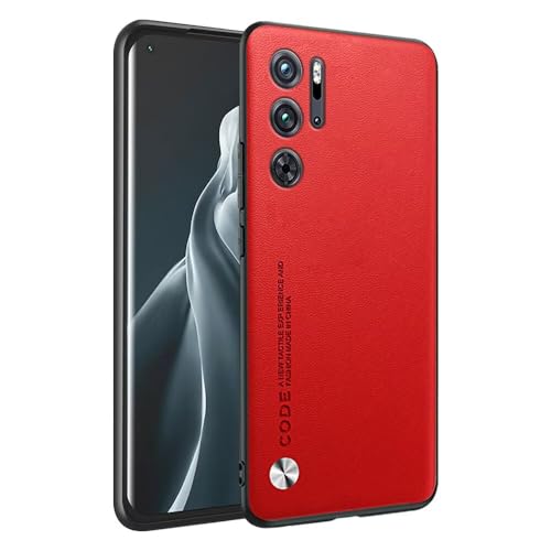 HAFFAN Handyhülle Schutzhülle entworfen für Smartphone, Compatible with RedMagic 9 Pro/RedMagic 9S Pro (6.8"), Kunstleder-Stil - Rot von HAFFAN