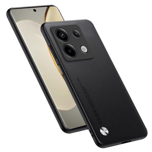 HAFFAN Handyhülle Schutzhülle entworfen für Redmi Note 13 Pro 5G / Poco X6 5G (6.67"), Kunstleder-Stil - Schwarz von HAFFAN