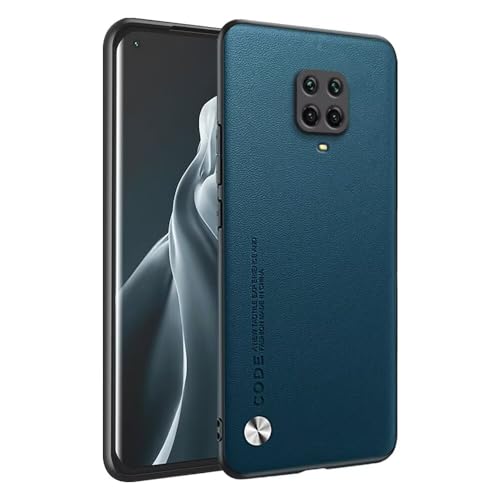 HAFFAN Handyhülle Schutzhülle entworfen für Redmi Note 9S / Note 9 Pro (6.67"), Kunstleder-Stil - Saphir von HAFFAN