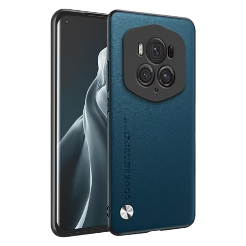 HAFFAN Handyhülle Schutzhülle entworfen für Smartphone, Compatible with Honor Magic6 RSR Porsche Design (6.8"), Kunstleder-Stil - Saphir von HAFFAN