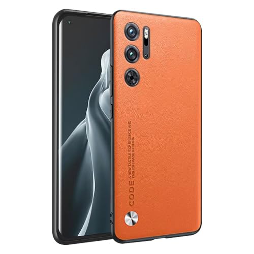 HAFFAN Handyhülle Schutzhülle entworfen für Smartphone, Compatible with RedMagic 9 Pro/RedMagic 9S Pro (6.8"), Kunstleder-Stil - Orange von HAFFAN